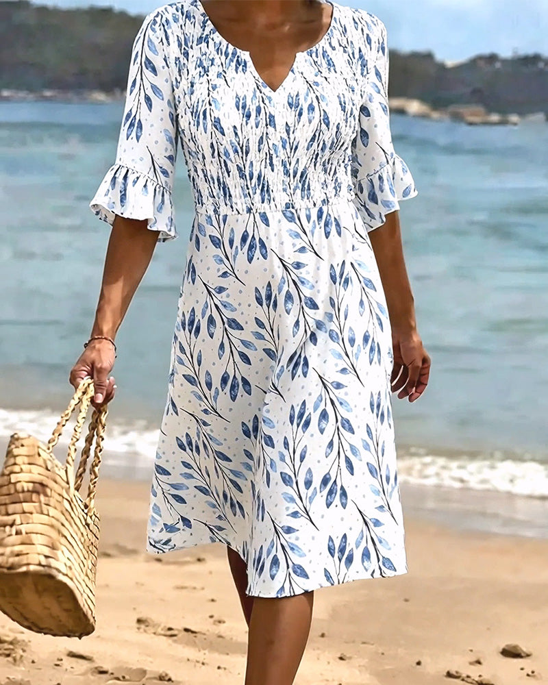 Jurk Halve Mouw Geprint