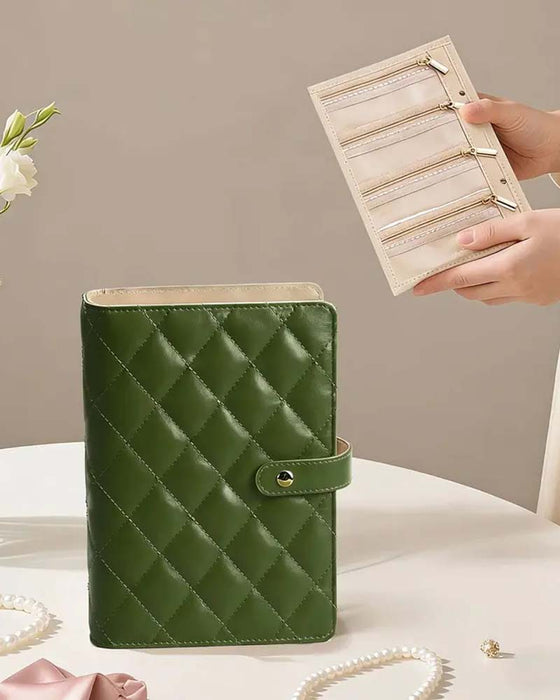Luxe Gequiltde Crème Reisorganizer Makkelijke Toegang Vakken Waterdicht Cadeau Voor Haar