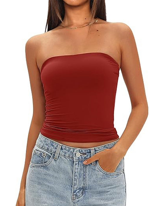 Tanktop Beugelloos Kort Nauwsluitend