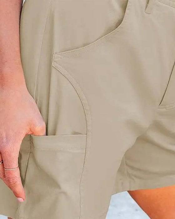 Short Met Zakken Knoop Effen