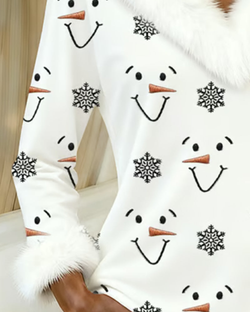 Top Modieus Bedrukt Bontkraag