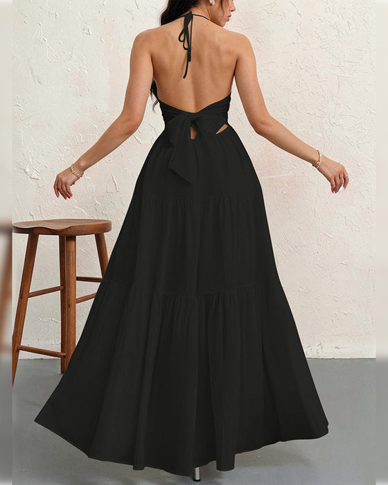 Jurk Mode Effen Halter