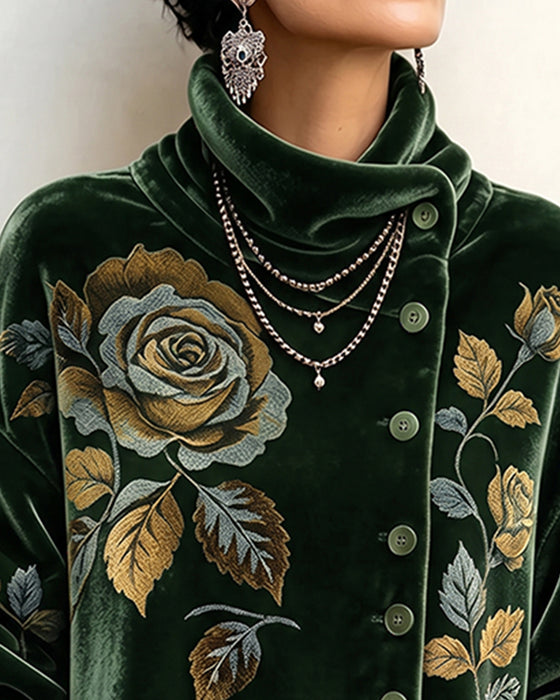 Top Roos Print Knoop Onregelmatig