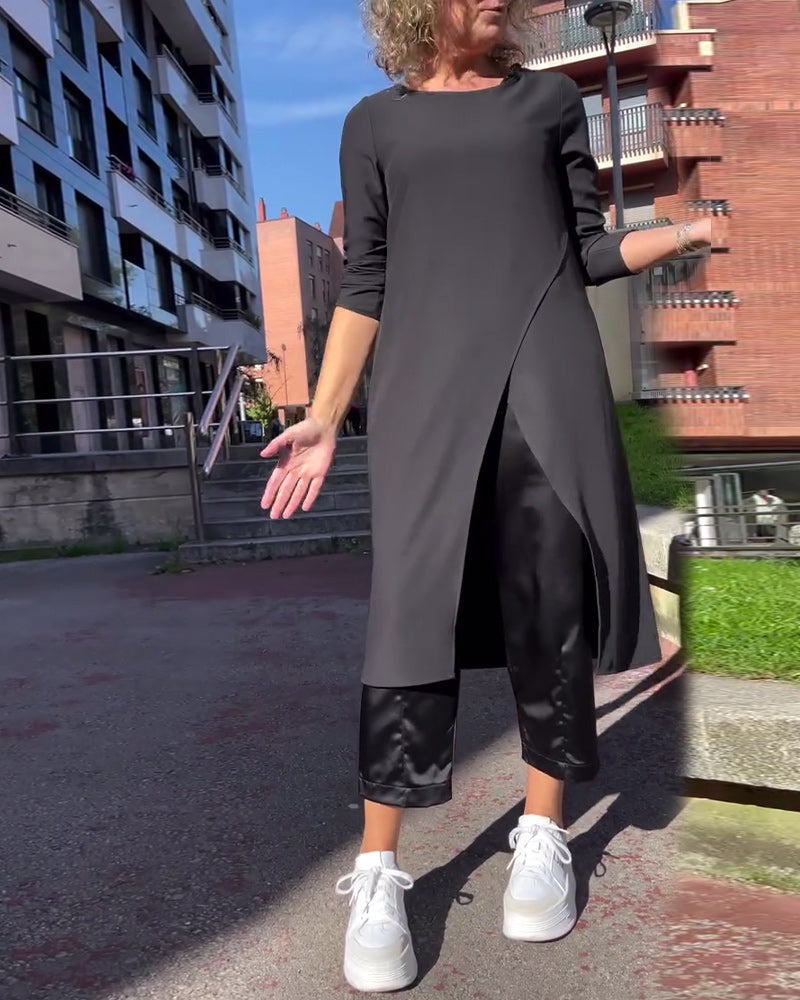 Overhemd Modieuze Onregelmatige Split