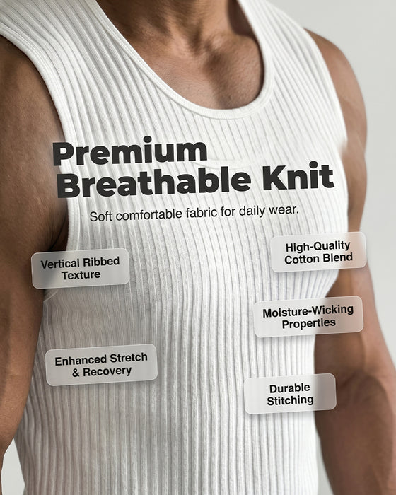 Tanktop Effen Verticale Streep