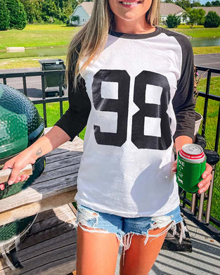 T-Shirt Casual Raglanmouw