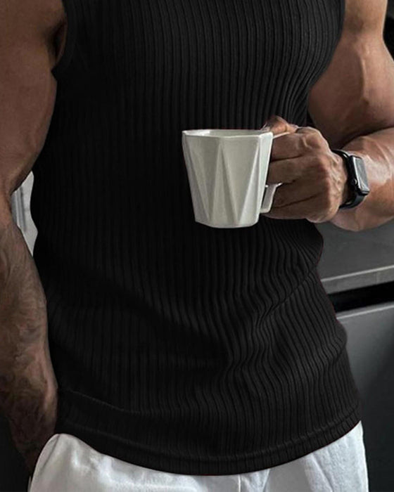 Heren Tanktop Effen Kleur Sport Casual