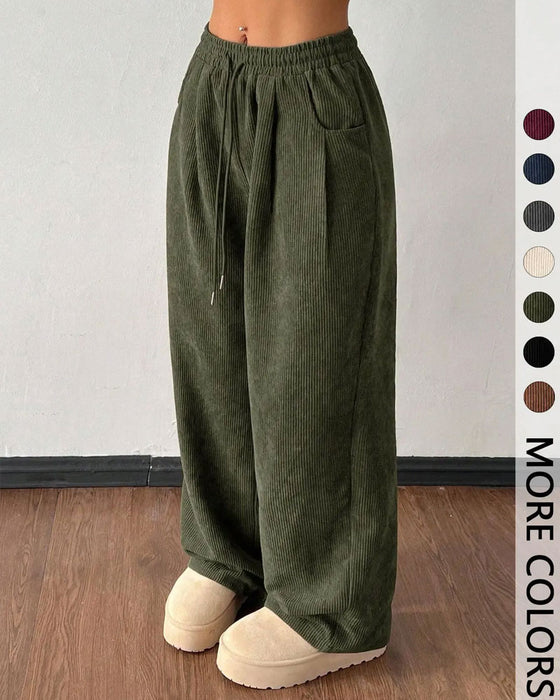 Broek Trekkoord Corduroy Lang