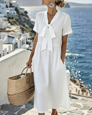 Jurk Elegant Korte Mouwen A-Lijn