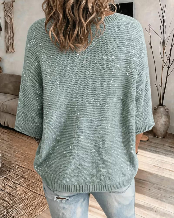 Pullover Rondhals 3/4 Mouw Casual