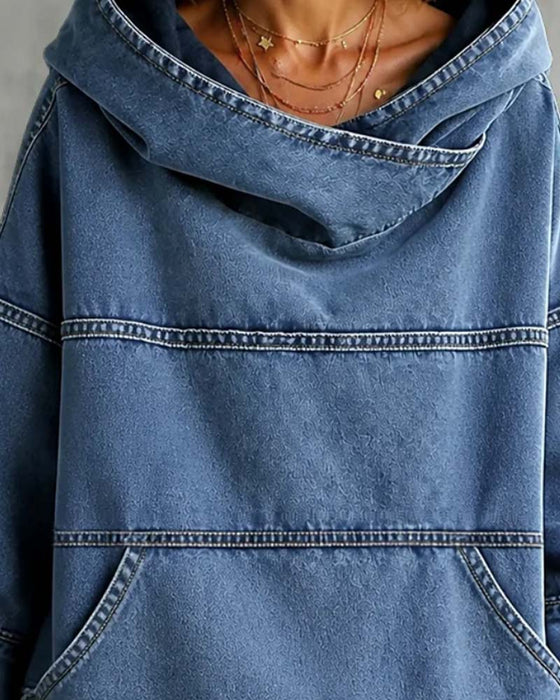 Top Mock Hals Lange Mouw Casual