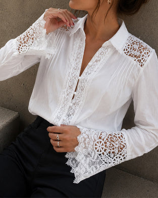 Blouse Slag Lange Mouw Mode