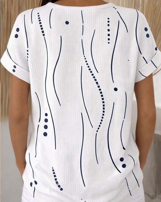 T-Shirt Ronde Hals Korte Mouwen