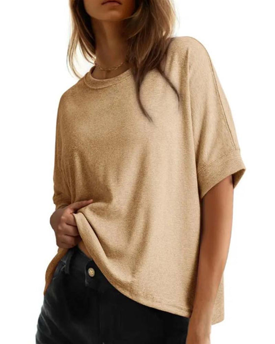 T-Shirt Ronde Hals Los Korte Mouw