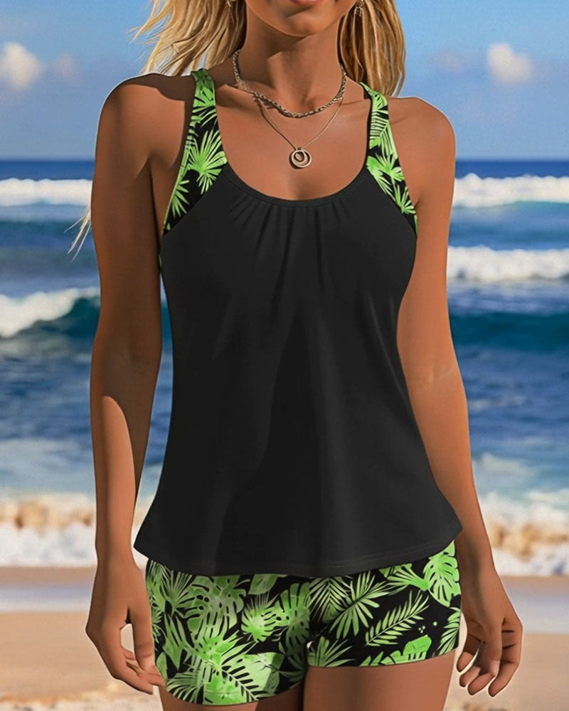 Tankini Mouwloos Tanktop Vierkant Uitgesneden