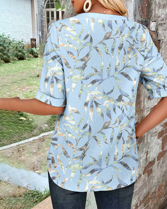 Blouse Met Korte Mouwen Nepzak Print