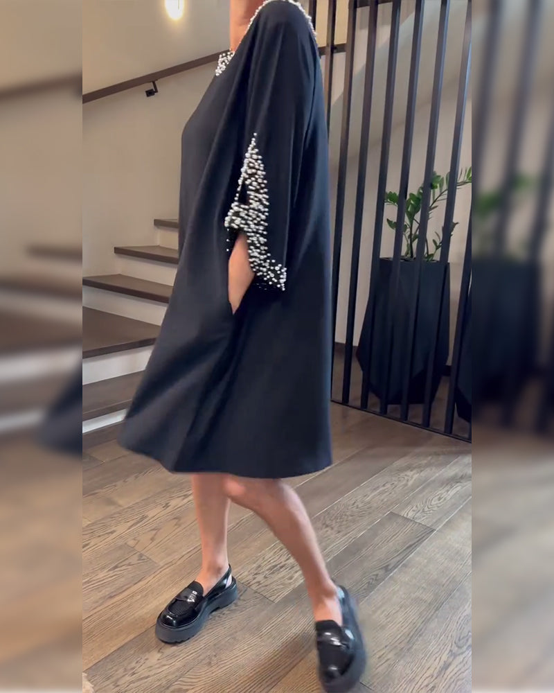 Modieuze Loszittende Kralenjurk