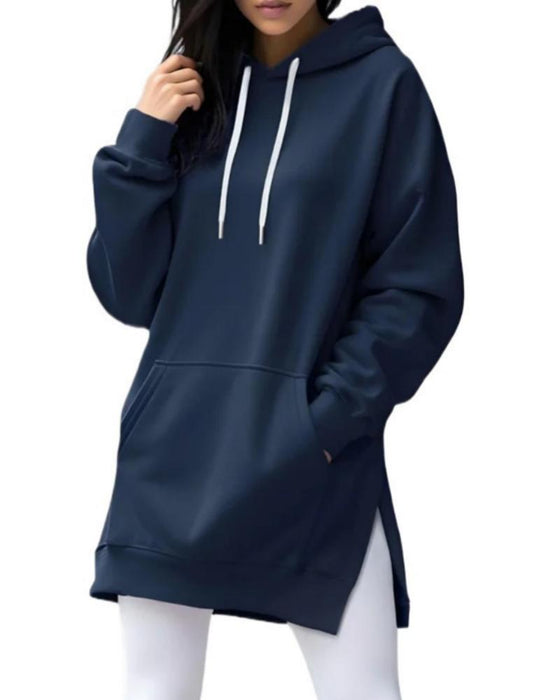 Hoodie Effen Loose Fit Trekkoord