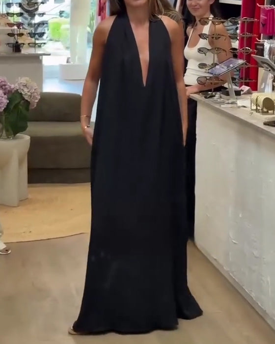 Jurk Elegant Mouwloos Grondlang
