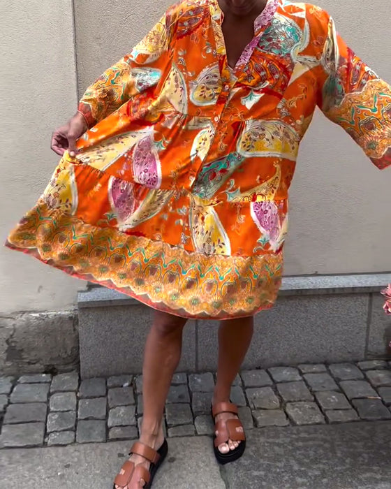 Bohemien Jurk Met Modeprint