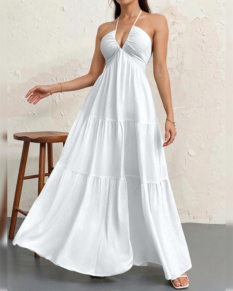 Jurk Mode Effen Halter