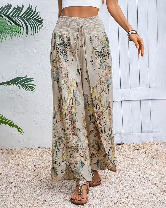 Broek Inktprint Casual Wijd