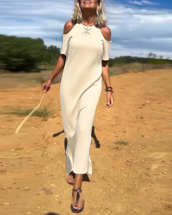 Jurk Fashion Casual Off-Shoulder Slank