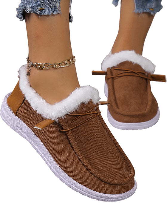 Effen kleur verdikte warme katoenen schoenen