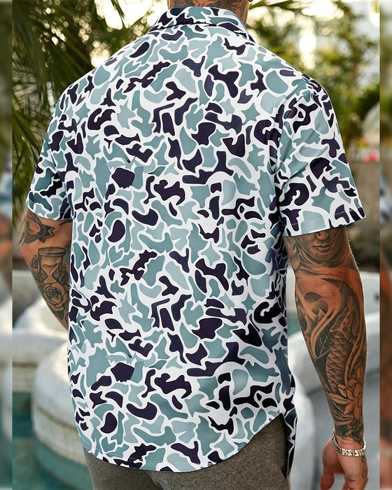 Heren Overhemd Casual Met Camouflage