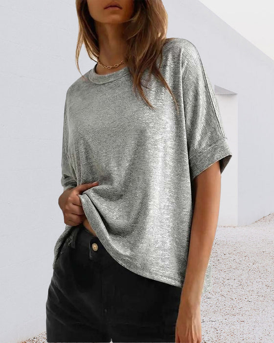 T-Shirt Vleermuis Korte Mouw