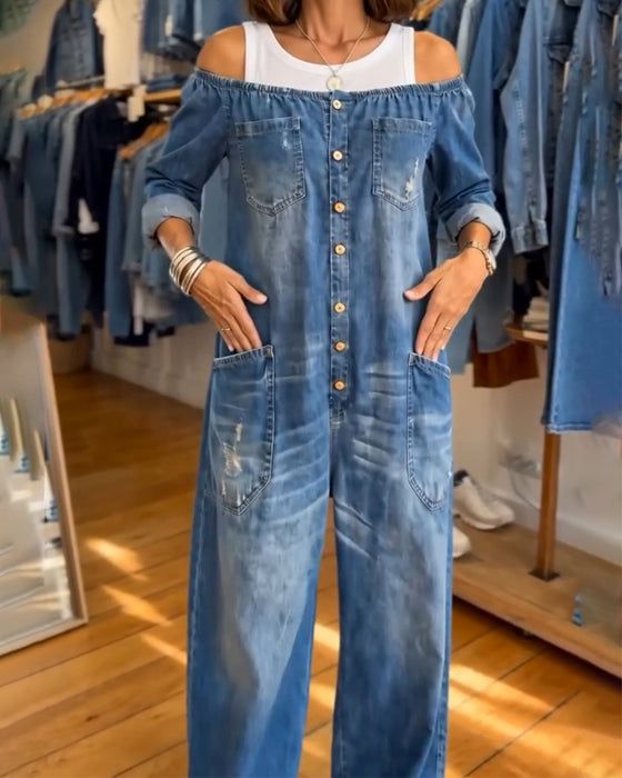 Jumpsuit Lange Mouwen Kleurblok