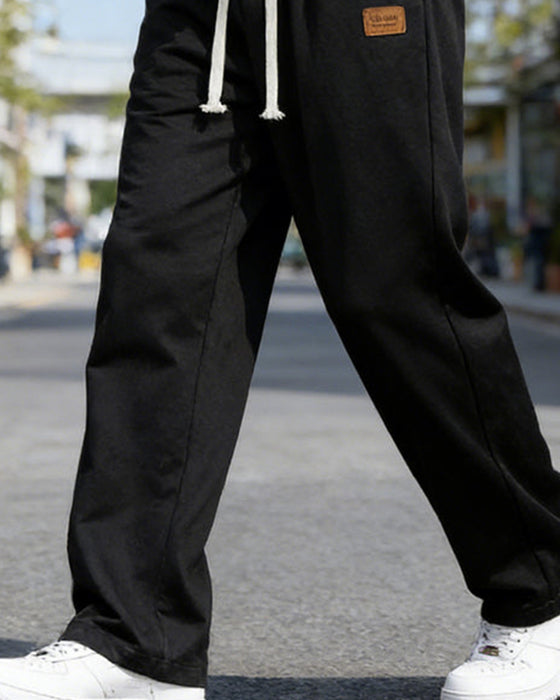 Heren Broek Casual Trekkoord Rechte Pijp