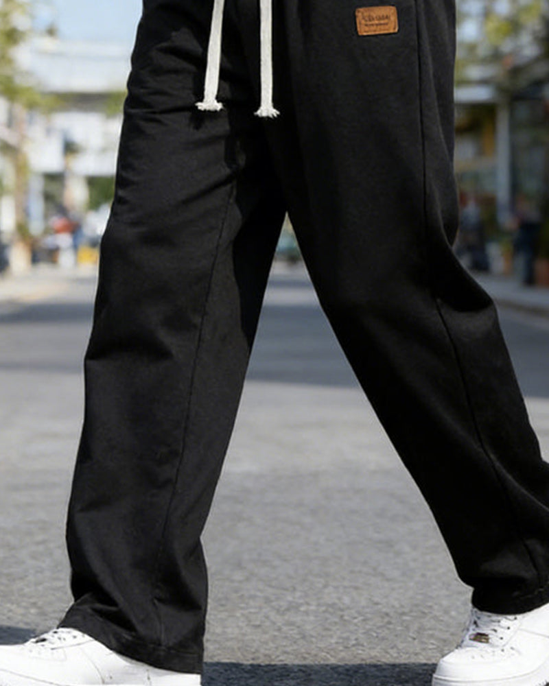 Heren Broek Casual Trekkoord Rechte Pijp
