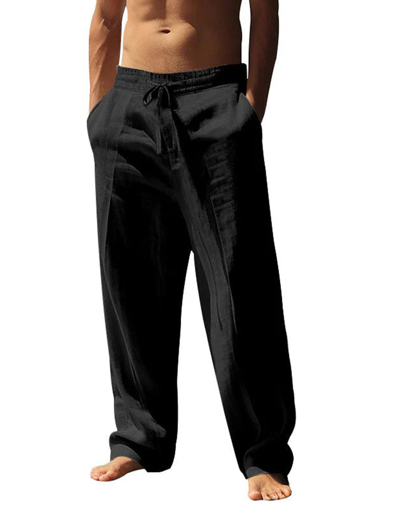 Broek Heren Casual Rechte Pijp Strand