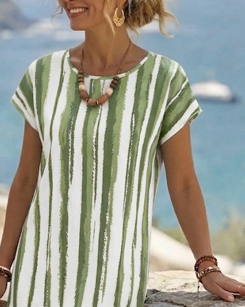 Jurk Verticale Streep Shift