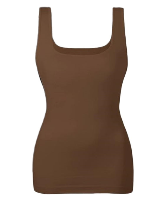 Tanktop Effen Buikcontrole Vormgevend Midi