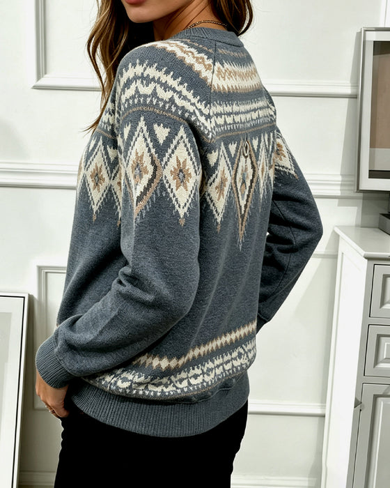 Sweatshirt Rits Bedrukt Lange Mouw