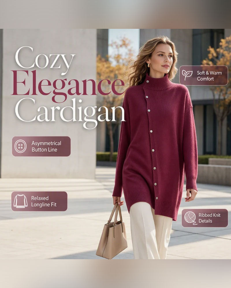 Cardigan Turtleneck Enkel Knoopsluiting