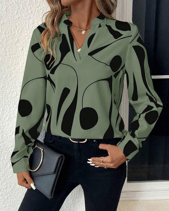 Blouse Abstract Geometrisch Print