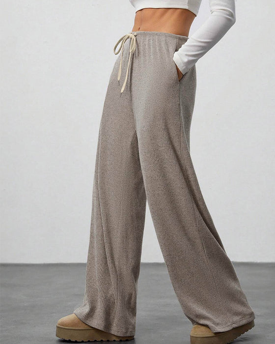 Broek Effen Koord Breedbeend Lang