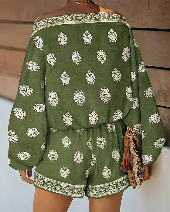 Set Dames 2 Delen Outfit Boho Top En Shorts