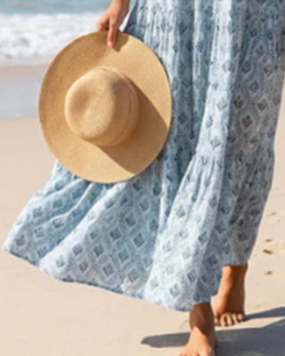 Jurk Vintage V-Hals Bloemen