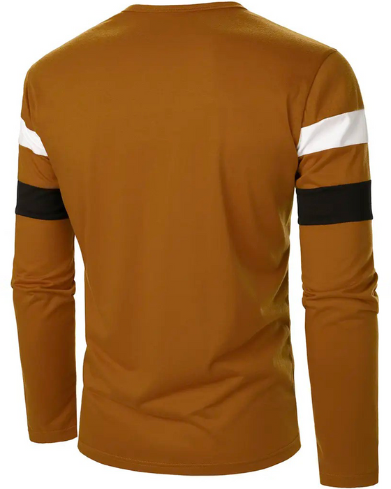 T-Shirt Rondhals Gestreept Lange Mouw Heren