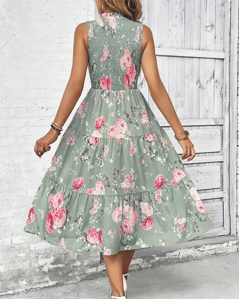 Jurk Bloemen Afdruk Smock