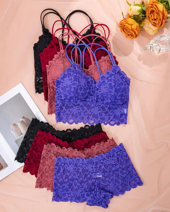 Lingerie Set Kant Uitsnijding Rug
