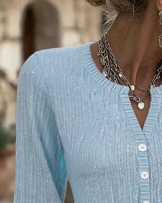 Blouse Elegant Driekwartmouw Knoopsluiting