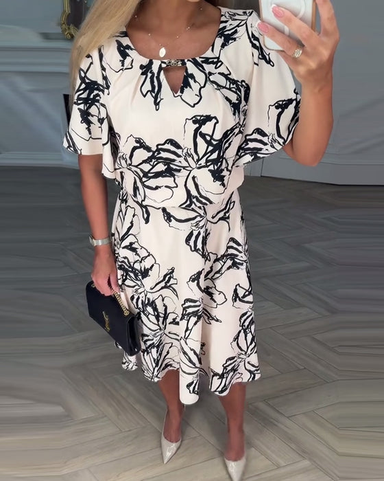 Casual jurk met temperamentprint