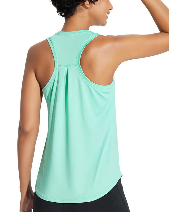 Tanktop Racerback Geplooid Effen
