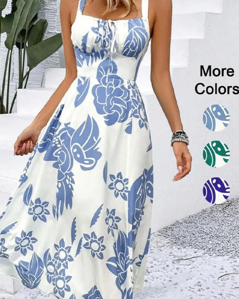 Jurk Elegant Bandje Print