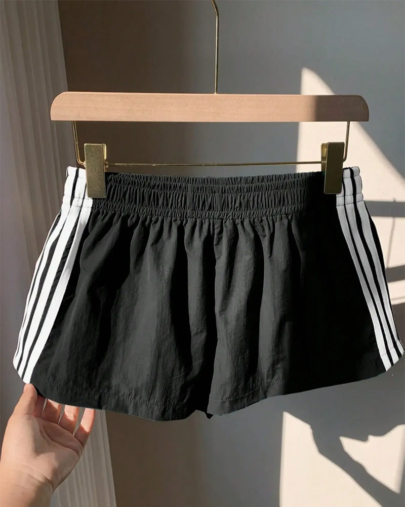 Shorts Gestreepte Contrastrijke Baan